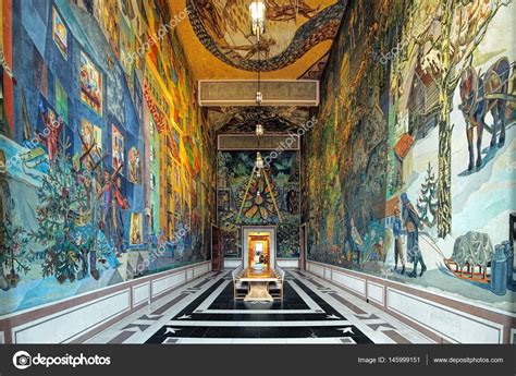 Interior Of East Gallery Krohg Room In Oslo City Hall Norway Stock