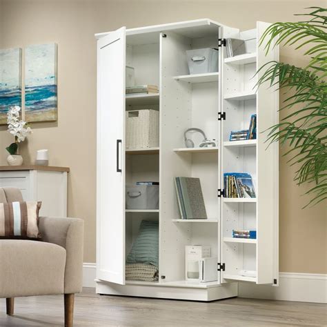 Sauder Homeplus Storage Cabinet Soft White Finish