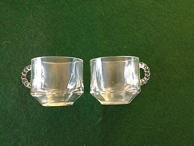 Set Of 2 Hazel Atlas Glass Clear Orchard Crystal Boopie Bead Handle