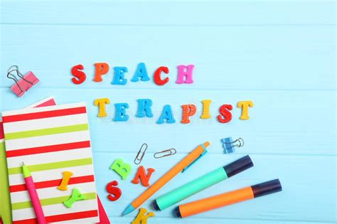 Composition On The Topic Of Speech Therapy Speech Problems Stock Image