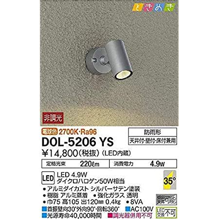 Amazon Co Jp Daiko Electric DOL 3765XW Outdoor Spots LED Beam Lamp
