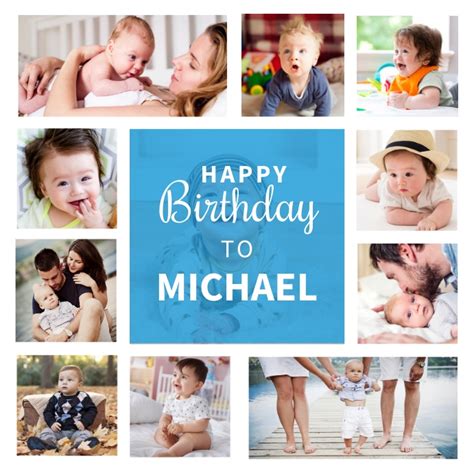 Copy Of Baby Birthday Collage Template Postermywall