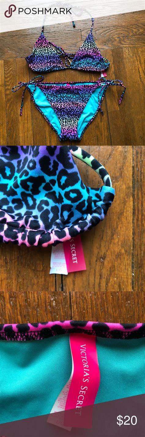 Victoria S Secret Pink Rainbow Cheetah Bikini Cheetah My Xxx Hot Girl