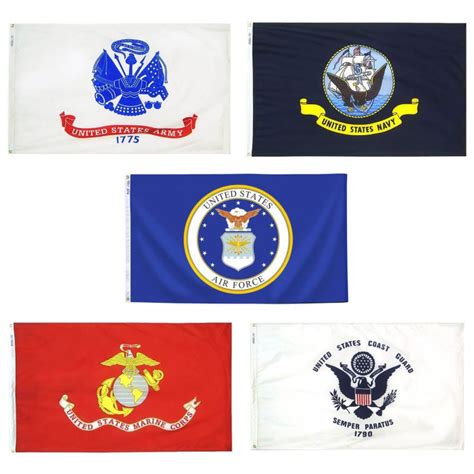 Army Navy Air Force Marines Nylon Military Service Flag Veterans
