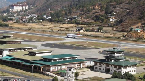 Plane Landing At Paro Airport Youtube