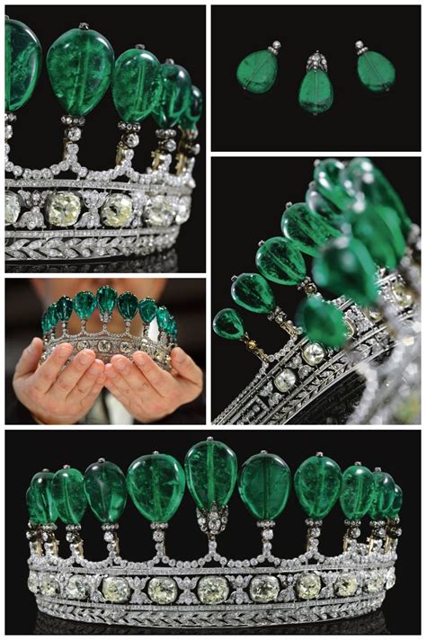 Magnificent Royal Emerald And Diamond Tiara