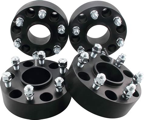 Dcvamous 4pc Black 6x55 Hubcentric Wheel Spacers 2 Inch