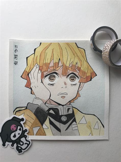 Anime Watercolor Painting Etsy