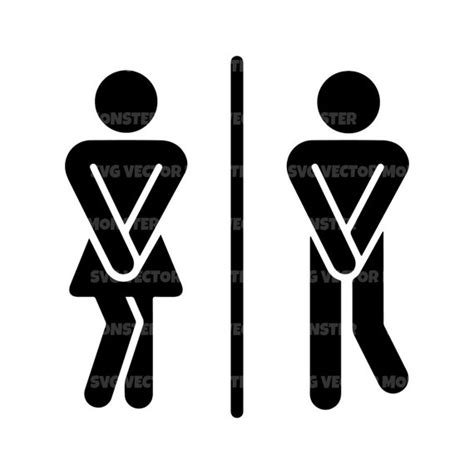 Restroom Sign Svg Bathroom Sign Svg Vector Cut File For Etsy