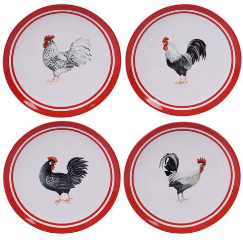 Certified International Homestead Rooster 11 Dinner Plates Set Of 4