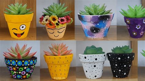 How To Decorate Small Flower Pots Leadersrooms