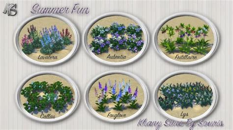 Sims 4 Ccs The Best Summer Fun Flowers Set By Souris Ts4 Cc Sims