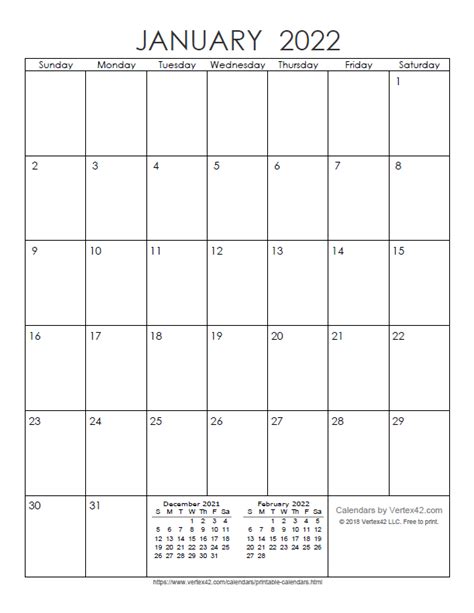 Try the original monthly calendar template , one of the printable yearly calendar templates, or the new perpetual calendar template. Download a free Printable Monthly 2022 Calendar from Vertex42.com | Free printable calendar ...