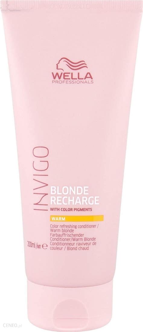 Odżywka Do Włosów Wella Wella Invigo Blonde Recharge Odżywka 200 Ml Warm Opinie I Ceny Na Ceneopl