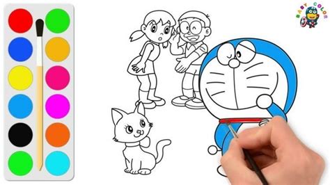 Gambar Mewarnai Doraemon Dan Kawan Kawan Pulp