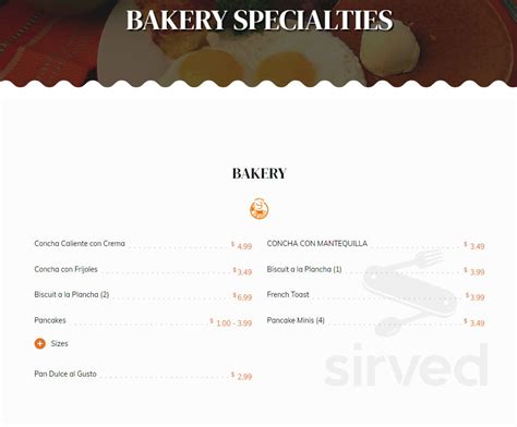 La Estacion Bakery And Restaurant Menu In Mcallen Texas Usa