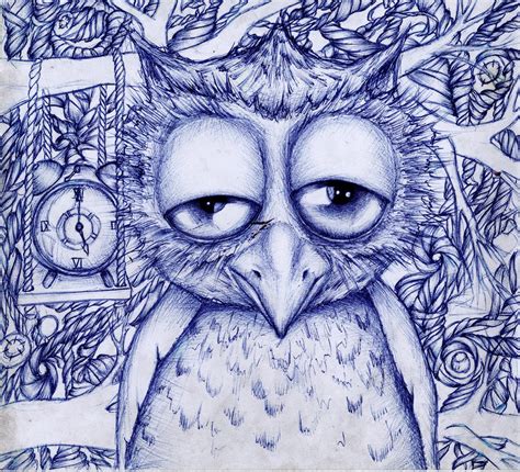 Sleepy Owl By Riceandstew On Deviantart
