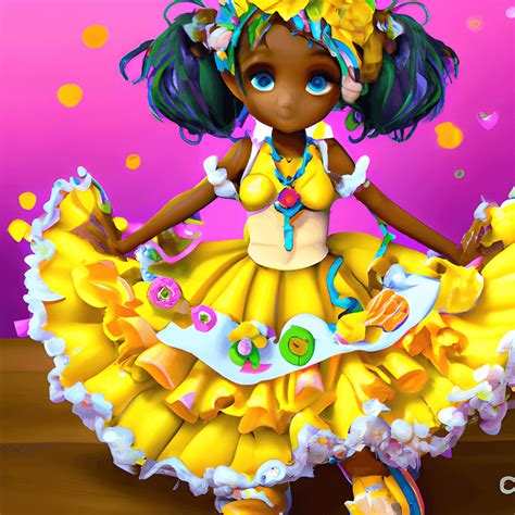 32k Adorably Cute Black Girl 3d Cartoon Style · Creative Fabrica