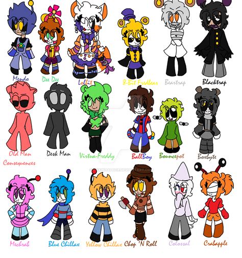 Fnaf World Npcs And Enemies Part 1 By Coxinhadoce On Deviantart