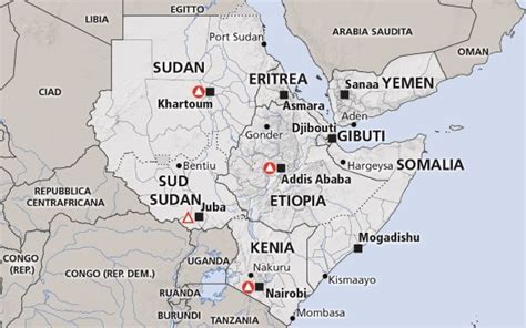 Corno DAfrica Somalia Etiopia Kenia