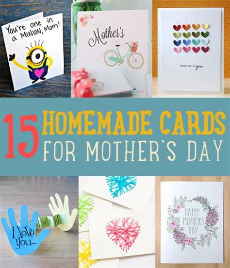 15 Beautiful Handmade Mothers Day Cards Diy Ready