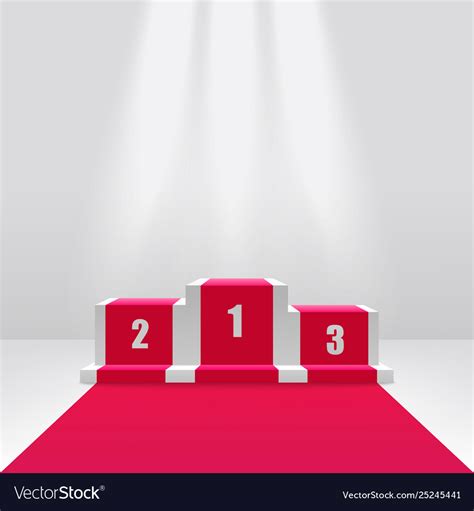 Competition Winners Podium Or Pedestal 3d Vector Image