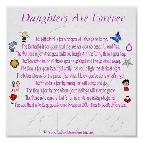 Today is a very special day, and not just because it is your birthday, but because it is the day when i first saw my angel. Daughters Are Forever Themed Poem with Graphics Poster | Zazzle.com | Birthday quotes for ...