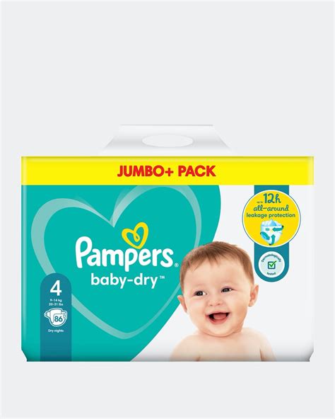 Dunnes Stores White Pampers Baby Dry Size 4 Jumbo Plus Pack 86 Nappies