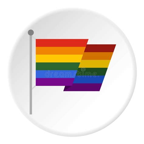 C Rculo Del Icono De La Bandera Lgbt Ilustraci N Del Vector Ilustraci N De Imagen Homosexual