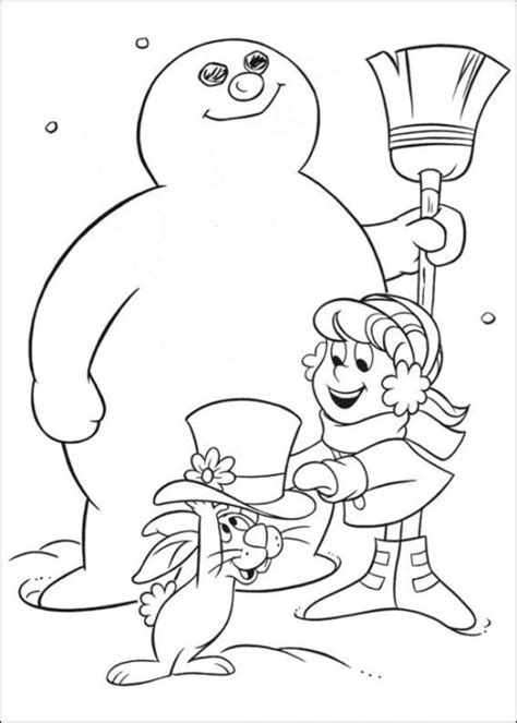 A selection of snowmen with hats and scarfs in outdoor scenes, some quite simple and designed for younger children and some more this snowman colouring picture is designed for younger children and features a happy snowman with twigs for arms smiling in the snow. Free Printable Frosty the Snowman Coloring Pages - Best ...