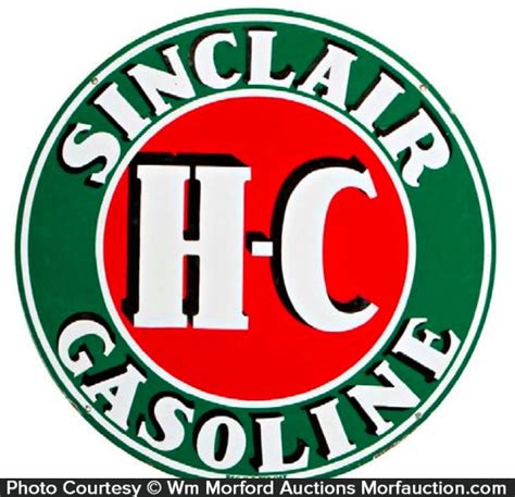 Antique Advertising Sinclair H C Gasoline Sign Antique Advertising