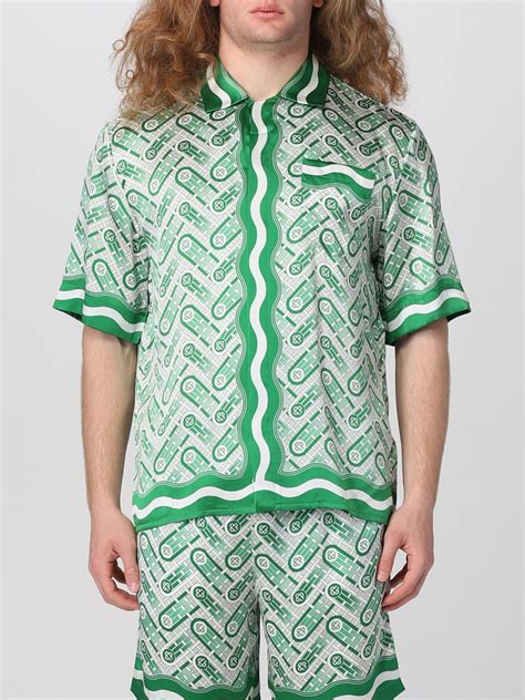 Casablanca Shirt For Man Green Casablanca Shirt Ms22sh003 Ping