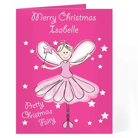 Personalised Christmas Fairy Card Love My Ts