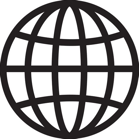 Line Globe Icon Sign 12377729 Png