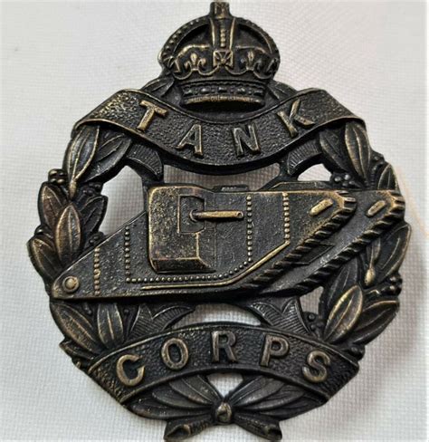 Ww1 British Army Tank Corps Uniform Cap Badge Jb Military Antiques