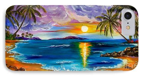 Tropical Sunset Painting By Inna Montano