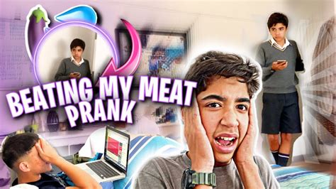 beating my meat prank 🥩😂 on my little brother during no nut november youtube