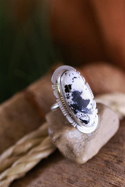 White Buffalo Ring Size Native American Turquoise Jewelry