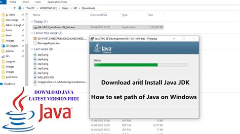 How To Download And Install Java Jdk On Windows Set Path In Java Youtube