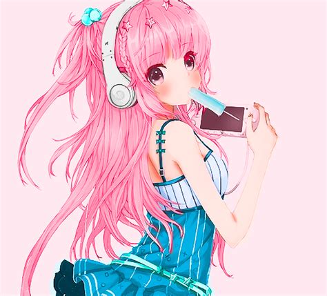 Pink Gamer Girl Anime ♛ Manga And Anime ♛ Pinterest Pink Games