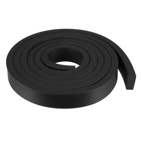 Solid Rectangle Rubber Seal Strip 25mm Wide 10mm Thick 2 Meters Long