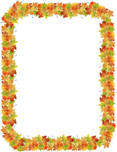 Fall Leaf Border Png Png Image Collection