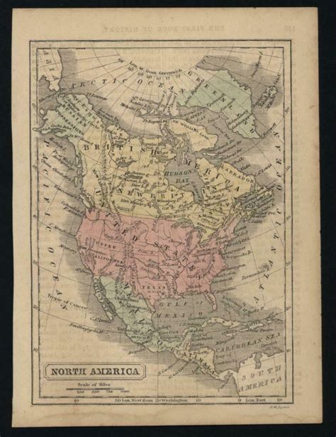 North America United States Mexico Canada Alaska C 1855 Boynton