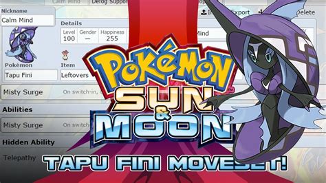Tapu Fini Moveset Guide How To Use Tapu Fini Pokemon Sun And Moon W