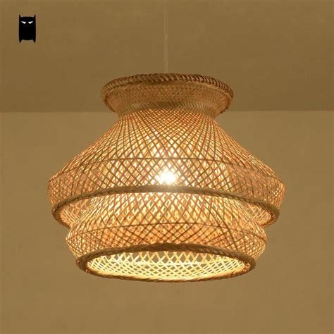 Light with shade has the best selection of lighting online in hong kong. Bamboo Wicker Rattan Shade Chandelier Light Fixture Rustic ...