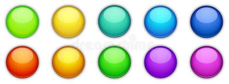 Vector Buttons Isolated On White Background Stock Illustration