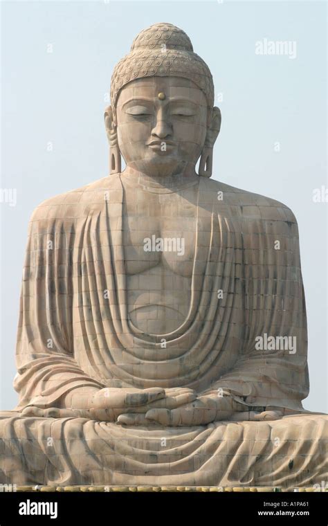 A Japanese Buddha Statue Near The Mahabodhi Temple In Bodhgaya In Bihar