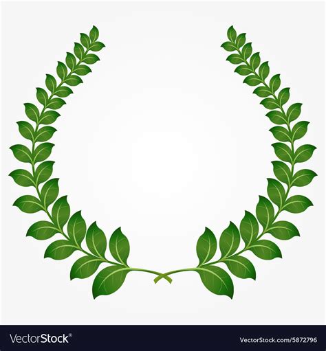 Green Laurel Wreaths Royalty Free Vector Image