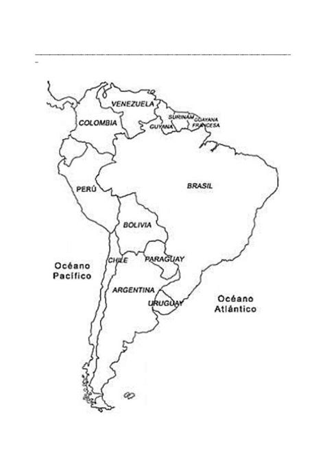 Latinoamerica Mapa Para Colorear Mapa Latinoamerica Blanco Vector Images