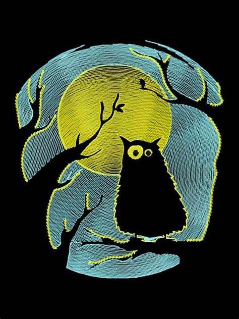 Owl In Night Machine Embroidery Design Free Embroidery Designs